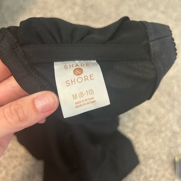 Shade & shore target ribbed bandeau one piece swimsuit - Picture 7 of 8